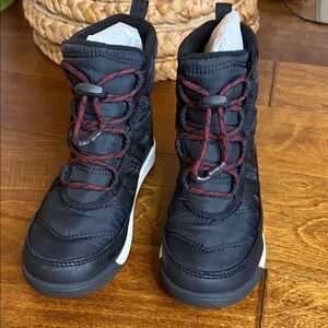 Sorel Black and Red Kids Snow Boots